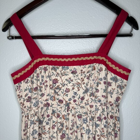 Vintage 70s Two Piece Cottage Floral Prairie Vest Dress Set | Size XXS/XS - Picture 5 of 16